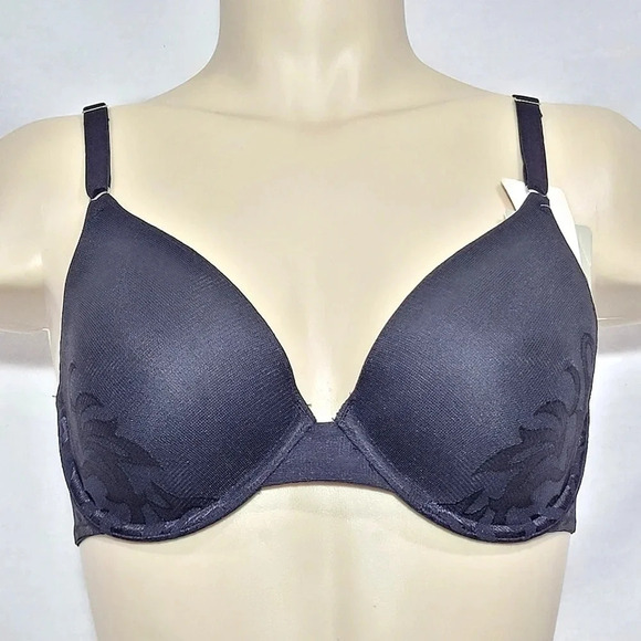 34D Vanity Fair Beautiful Embrace Average Cover UW Bra Black NWT - Picture 2 of 4